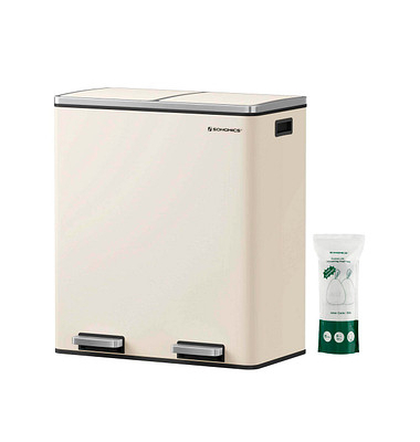 Mülltrenner 2 x 30,0 l cremeweiß