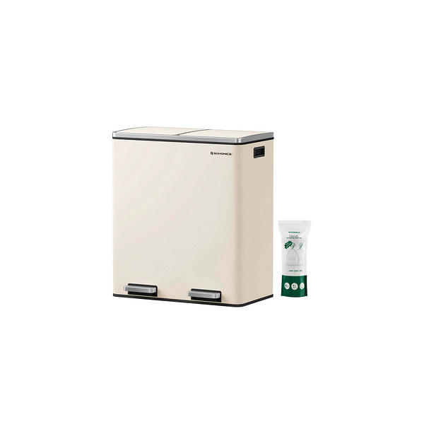 0194343033570 - Mülltrenner 2 x 300 l cremeweiß 0194343033570 SONGMICS 0194343033570 - Mülltrenner 2 x 300 l cremeweiß 0194343033570 SONGMICS