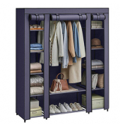 Stoffschrank, LSF003I02 blau 150,0 x 45,0 x 175,0 cm