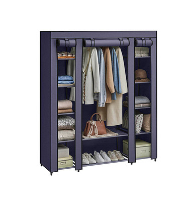 Stoffschrank, LSF003I02 blau 150,0 x 45,0 x 175,0 cm