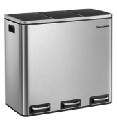 Mülltrenner 3 x 18,0 l silber