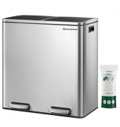 Mülltrenner 2 x 30,0 l silber
