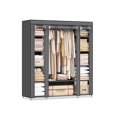 Stoffschrank, LSF03G grau 150,0 x 45,0 x 175,0 cm