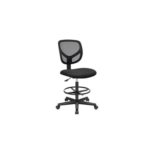 0194343014555 - Songmics - Bürostuhl Drehstuhl bis 120kg belastbar mit verstellbare Fußring ergonomisch Stehhilfe höhenverstellbar Arbeitshocker schwarz NBO15BK 0194343014555 - Songmics - Bürostuhl Drehstuhl bis 120kg belastbar mit verstellbare Fußring ergonomisch Stehhilfe höhenverstellbar Arbeitshocker schwarz NBO15BK