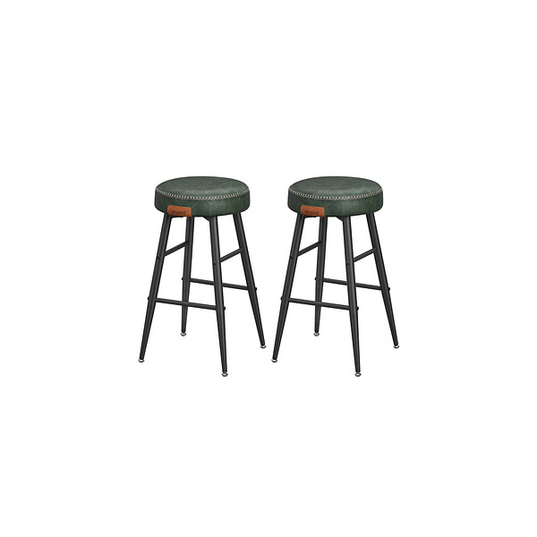 0194343187181 - Vasagle echo Kollektion Barhocker 2er Set Barstuhl Küchenstuhl Kunstleder 63 cm hoch für Küche Esszimmer einfacher Aufbau waldgrün CBL080C01 0194343187181 - Vasagle echo Kollektion Barhocker 2er Set Barstuhl Küchenstuhl Kunstleder 63 cm hoch für Küche Esszimmer einfacher Aufbau waldgrün CBL080C01