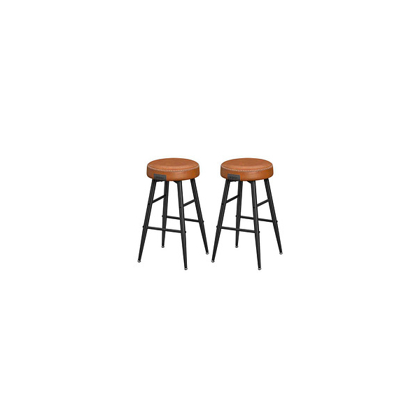 0194343187198 - Vasagle echo Kollektion Barhocker 2er Set Barstuhl Küchenstuhl Kunstleder 63 cm hoch für Küche Esszimmer einfacher Aufbau karamellbraun 0194343187198 - Vasagle echo Kollektion Barhocker 2er Set Barstuhl Küchenstuhl Kunstleder 63 cm hoch für Küche Esszimmer einfacher Aufbau karamellbraun