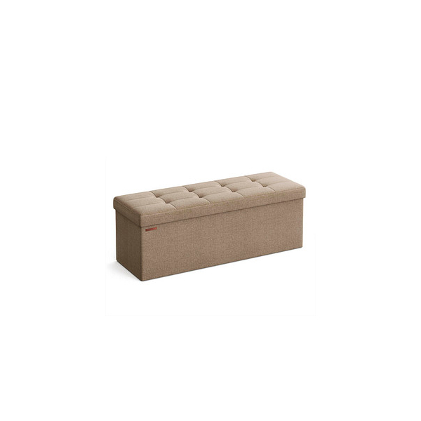 0194343190532 - Songmics - Sitzbank mit Stauraum 110 cm klappbare Sitztruhe Aufbewahrungsbox Fußbank helltaupe 0194343190532 - Songmics - Sitzbank mit Stauraum 110 cm klappbare Sitztruhe Aufbewahrungsbox Fußbank helltaupe