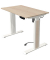 Sitz-Steh-Schreibtisch Move 1 advance, elektrisch höhenverstellbar, 74-123cm (H), 100x60cm (BxT), rechteckig, ahorn / weiß/ahorn