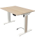 Sitz-Steh-Schreibtisch Move 1 advance, elektrisch höhenverstellbar, 74-123cm (H), 120x80cm (BxT), rechteckig, ahorn / weiß/ahorn