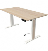 Sitz-Steh-Schreibtisch Move 1 advance, elektrisch höhenverstellbar, 74-123cm (H), 160x80cm (BxT), rechteckig, ahorn / weiß/ahorn