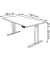 Sitz-Steh-Schreibtisch Move 1 advance, elektrisch höhenverstellbar, 74-123cm (H), 160x80cm (BxT), rechteckig, ahorn / weiß/ahorn