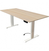 Sitz-Steh-Schreibtisch Move 1 advance, elektrisch höhenverstellbar, 74-123cm (H), 180x80cm (BxT), rechteckig, ahorn / weiß/ahorn