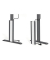 Sitz-Steh-Schreibtisch Move 1 advance, elektrisch höhenverstellbar, 74-123cm (H), 140x80cm (BxT), rechteckig, weiß / anthrazit/w