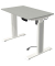 Sitz-Steh-Schreibtisch Move 1 advance, elektrisch höhenverstellbar, 74-123cm (H), 100x60cm (BxT), rechteckig, lichtgrau / weiß/l