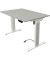 Sitz-Steh-Schreibtisch Move 1 advance, elektrisch höhenverstellbar, 74-123cm (H), 120x80cm (BxT), rechteckig, lichtgrau / weiß/l