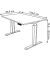 Sitz-Steh-Schreibtisch Move 1 advance, elektrisch höhenverstellbar, 74-123cm (H), 120x80cm (BxT), rechteckig, lichtgrau / weiß/l