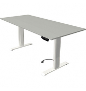 Sitz-Steh-Schreibtisch Move 1 advance, elektrisch höhenverstellbar, 74-123cm (H), 180x80cm (BxT), rechteckig, lichtgrau / weiß/l