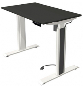 Sitz-Steh-Schreibtisch Move 1 advance, elektrisch höhenverstellbar, 74-123cm (H), 100x60cm (BxT), rechteckig, anthrazit / weiß/a