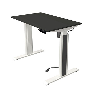 Sitz-Steh-Schreibtisch Move 1 advance, elektrisch höhenverstellbar, 74-123cm (H), 100x60cm (BxT), rechteckig, anthrazit / weiß/a