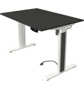 Sitz-Steh-Schreibtisch Move 1 advance, elektrisch höhenverstellbar, 74-123cm (H), 120x80cm (BxT), rechteckig, anthrazit / weiß/a