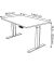 Sitz-Steh-Schreibtisch Move 1 advance, elektrisch höhenverstellbar, 74-123cm (H), 140x80cm (BxT), rechteckig, anthrazit / weiß/a