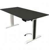 Sitz-Steh-Schreibtisch Move 1 advance, elektrisch höhenverstellbar, 74-123cm (H), 160x80cm (BxT), rechteckig, anthrazit / weiß/a