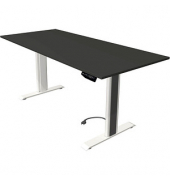 Sitz-Steh-Schreibtisch Move 1 advance, elektrisch höhenverstellbar, 74-123cm (H), 180x80cm (BxT), rechteckig, anthrazit / weiß/a