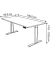 Sitz-Steh-Schreibtisch Move 1 advance, elektrisch höhenverstellbar, 74-123cm (H), 180x80cm (BxT), rechteckig, anthrazit / weiß/a