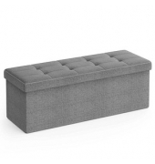 Sitztruhe LSF77G hellgrau Stoff 110,0 cm