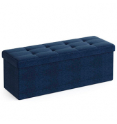 Sitztruhe LSF77IN blau Stoff 110,0 cm