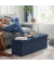 Sitztruhe LSF77IN blau Stoff 110,0 cm