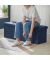 Sitztruhe LSF77IN blau Stoff 110,0 cm