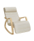 Schaukelstuhl beige braun Stoff