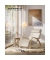 Schaukelstuhl beige braun Stoff