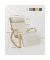 Schaukelstuhl beige braun Stoff
