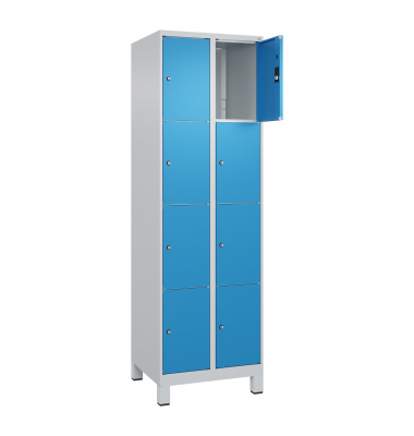 C+P Schlie&szlig;fachschrank Classic PLUS 2x4F&auml;cher 1950x600x500mm l.grl.bl