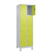 C+P Schließfachschrank Classic PLUS 2x4Fächer 1950x600x500mm l.grc.gn