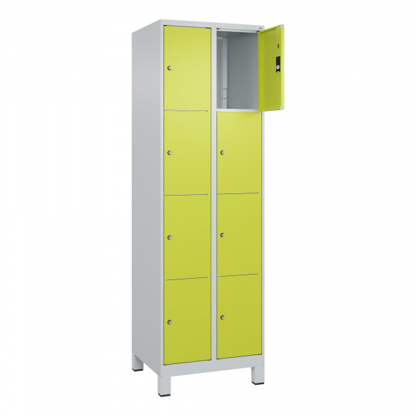4066681680401 -  C+P Schließfachschrank Classic PLUS 2x4Fächer 1950x600x500mm lgrcgn 4066681680401 C + P Möbelsysteme