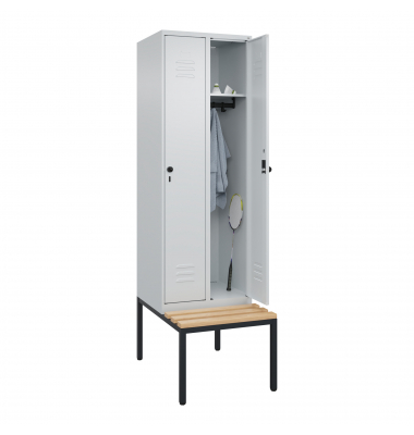 C+P Spind Classic PLUS 2Abteile 2120x600x815mm l.grl.gr