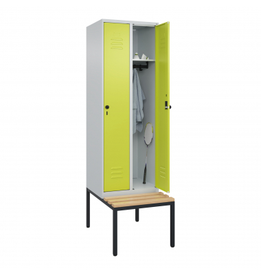 C+P Spind Classic PLUS 2Abteile 2120x600x815mm l.grc.gn