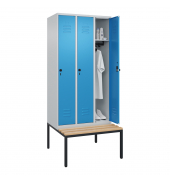 C+P Spind Classic PLUS 3Abteile 2120x900x815mm l.grl.bl