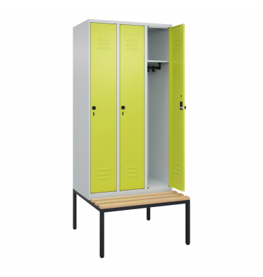 C+P Spind Classic PLUS 3Abteile 2120x900x815mm l.grc.gn