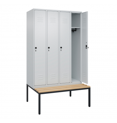 C+P Spind Classic PLUS 4Abteile 2120x1200x815mm l.grl.gr