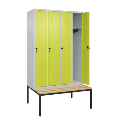 C+P Spind Classic PLUS 4Abteile 2120x1200x815mm l.grc.gn