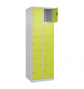 C+P Schließfachschrank Classic PLUS 2x5Fächer 1850x600x500mm l.grc.gn