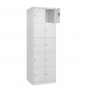 C+P Schließfachschrank Classic PLUS 2x5Fächer 1850x600x500mm wsws