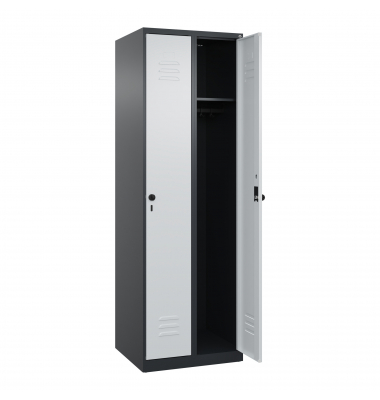C+P Spind Classic PLUS 2Abteile 1850x600x500mm s.grl.gr