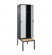 C+P Spind Classic PLUS 2Abteile 2120x600x815mm s.grl.gr