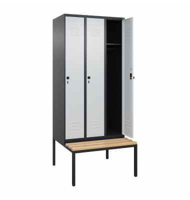 C+P Spind Classic PLUS 3Abteile 2120x900x815mm s.grl.gr