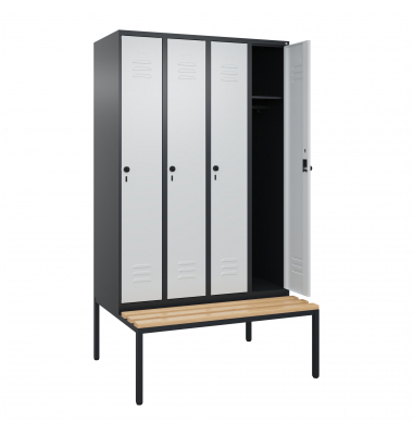 C+P Spind Classic PLUS 4Abteile 2120x1200x815mm s.grl.gr